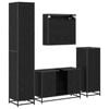 vidaXL Ensemble de mobilier de salle de bain 4 pcs Ch&ecirc;ne noir