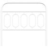 vidaXL T&ecirc;te de lit de remplacement m&eacute;tal blanc 100 cm