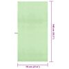 vidaXL Serviettes de sport 2 pcs Vert 140 x 70 cm
