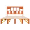 vidaXL Lit biblioth&egrave;que sans matelas cire marron 160x200 cm pin massif
