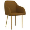 vidaXL Chaises &agrave; manger lot de 2 marron velours