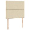 vidaXL Cadre de lit ottoman avec matelas cr&egrave;me 120x190 cm tissu