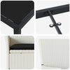 vidaXL Ensemble de salle &agrave; manger pour jardin 3 pcs Blanc polyrotin