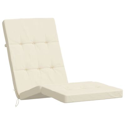 vidaXL Coussins de chaise longue lot de 2 crème tissu oxford