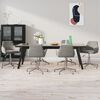 vidaXL Chaises pivotantes &agrave; manger lot de 6 Gris clair Velours