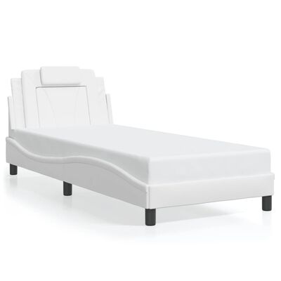 vidaXL Cadre de lit sans matelas blanc 90x200 cm similicuir