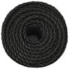 vidaXL Corde de travail Noir 20 mm 50 m polypropyl&egrave;ne