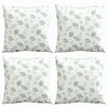 vidaXL Coussins &Eacute;parpill&eacute;s Feuille 4 pcs Motif feuille 40 x 40 cm