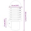 vidaXL Appliques murales d'ext&eacute;rieur 2 pcs noir acier inoxydable