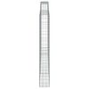 vidaXL Paniers &agrave; gabions arqu&eacute;s 5 pcs 400x30x220/240 cm Fer galvanis&eacute;