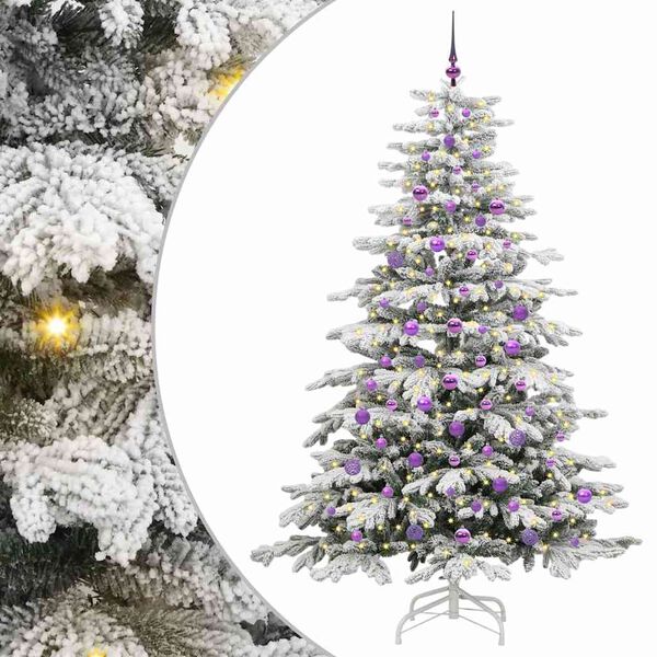 vidaXL Sapin de No&euml;l Artificiel &agrave; Branches Articul&eacute;es Blanc 210 cm