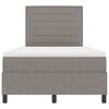vidaXL Lit &agrave; ressorts avec matelas Taupe 120 x 190 cm tissu