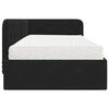 vidaXL Cadre de lit d'angle avec matelas Noir 90 x 200 cm Velours