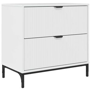 vidaXL Table de chevet avec tiroir Blanc brillant 63,5 x 36 x 61 cm