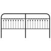 vidaXL T&ecirc;te de lit de remplacement m&eacute;tal noir 200 cm