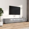 vidaXL Ensemble de meubles TV avec lumi&egrave;res LED 3 pcs Sonoma gris