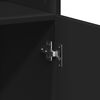 vidaXL Armoire de rangement noir 70x42,5x225 cm bois d'ing&eacute;nierie