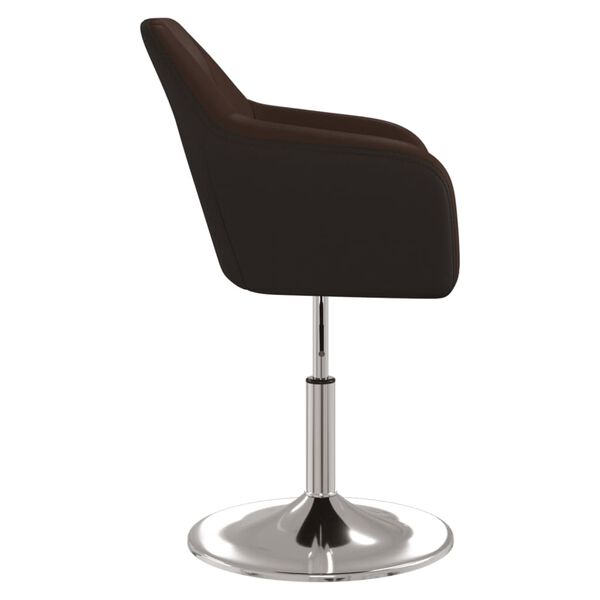 vidaXL Chaise &agrave; manger Marron Similicuir