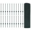 vidaXL Cl&ocirc;ture avec poteau Vert 0,6 x 50 m Acier et PVC