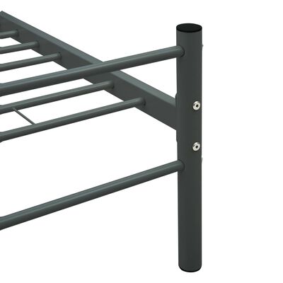 vidaXL Cadre de lit sans matelas gris métal 140x200 cm