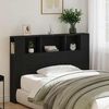 vidaXL Cabinet de T&ecirc;te de Lit Ch&ecirc;ne noir 120 x 18.5 x 102.5 cm