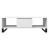 vidaXL Table basse blanc 104x60x35 cm bois d'ing&eacute;nierie
