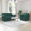 vidaXL Canap&eacute; 2 pcs Vert fonc&eacute; 155 x 82 x 80 cm tissu