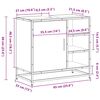 vidaXL Armoire de lavabo de salle de bain ch&ecirc;ne marron 65x33x60 cm