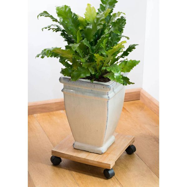 Nature Chariot &agrave; plantes carr&eacute; 30x30 cm marron BPC