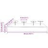 vidaXL Bougeoir Naturel 50 x 15 x 10 cm Teck massif
