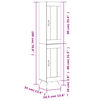 vidaXL Buffet haut Sonoma gris 34,5x34x180 cm Bois d'ing&eacute;nierie