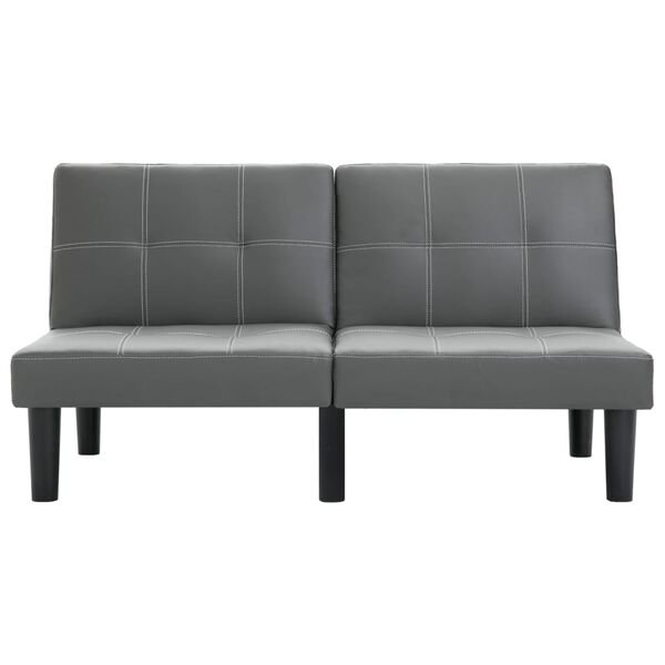 vidaXL Canap&eacute; &agrave; 2 places Gris Similicuir