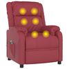 vidaXL Fauteuil de massage Rouge bordeaux Similicuir