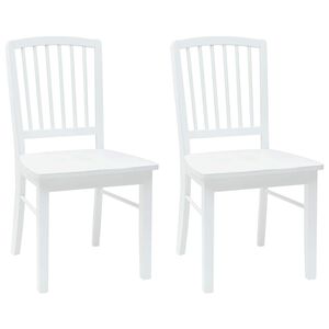 vidaXL Chaises de salle &agrave; manger 2 pcs Blanc 50 x 52,5 x 91 cm