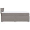 vidaXL Sommier &agrave; lattes de lit avec matelas Taupe 90x190 cm Tissu