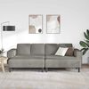 vidaXL Canap&eacute; Gris clair 250 x 188 x 76 cm Tissu en velours c&ocirc;tel&eacute;