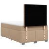 vidaXL Lit &agrave; sommier tapissier avec matelas cappuccino 120x190cm similicuir