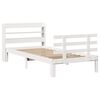 vidaXL Cadre de lit avec t&ecirc;te de lit sans matelas blanc 90x200 cm