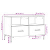 vidaXL Meuble TV Noir 80x36x50 cm Bois d'ing&eacute;nierie