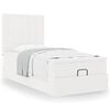 vidaXL Lit ottoman avec matelas blanc 80x200 cm similicuir