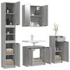 vidaXL Ensemble d'armoires de salle de bain 4 pcs sonoma gris
