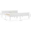vidaXL Cadre de lit sans matelas bois massif de pin blanc 180x200 cm
