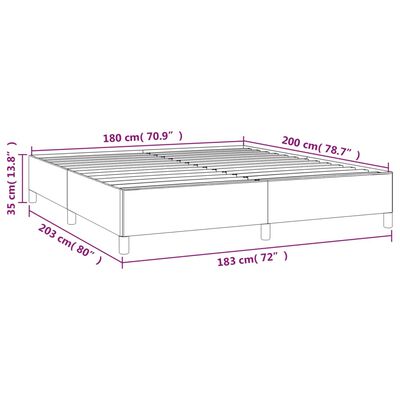 vidaXL Cadre de lit sans matelas noir 180x200 cm similicuir