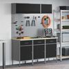vidaXL Ensemble de placards de travail avec tiroir 8 pcs Noir