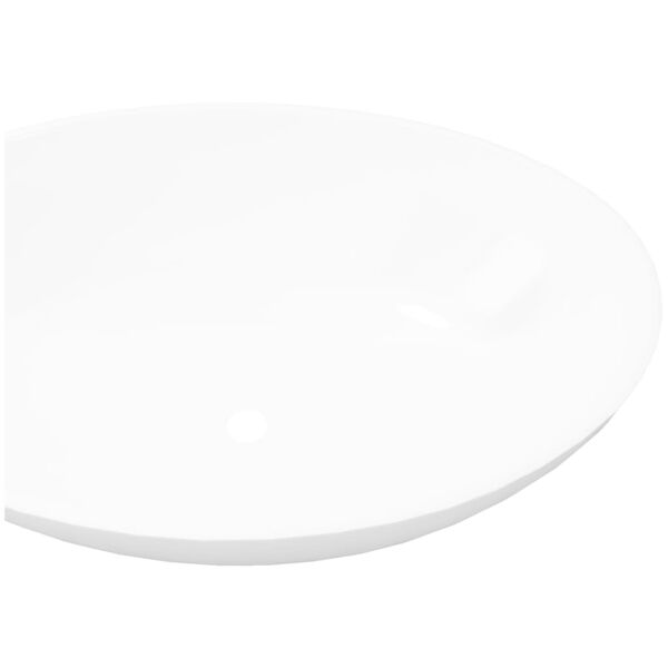 vidaXL Lavabo en forme ovale C&eacute;ramique 40 x 33 cm Blanc