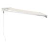 vidaXL Auvent r&eacute;tractable cr&egrave;me 3x2,5 m tissu et aluminium