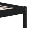 vidaXL Cadre de lit sans matelas noir bois massif