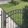 vidaXL Porte de Cl&ocirc;ture Gris 100 x 100 cm Acier peint par poudre