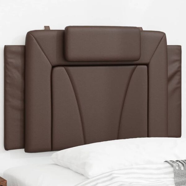 vidaXL Coussin de tête de lit Viana marron 90 cm similicuir