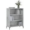 vidaXL Biblioth&egrave;que gris b&eacute;ton 69,5x32,5x90 cm bois d'ing&eacute;nierie